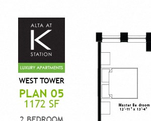 West Tower - 2 Bed - Plan 05 West Tower - 2 Bed - Plan 05